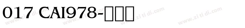 017 CAI978字体转换